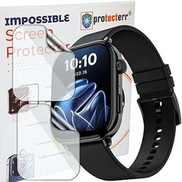 2-Pack Screen Guard for Noise ColorFit Pulse 4 Max 1.96" inch Smart watch Protector | Flexible, Unbreakable, Bubble-Free Installation | Not Tempered Glass |-picture-24
