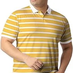 wear your opinion Premium Plus Size Cotton Printed Stripe Polo T-Shirt for Men (Washed Print Effect Pattern)-picture-36