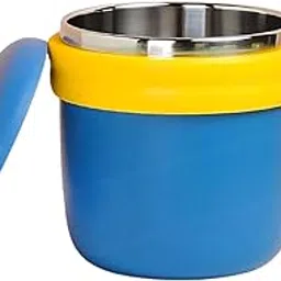 FunBlast Stainless Steel Double Wall Vacuum Insulated Milk Mug with Lid for Kids, Cartoon Design BPA Free Cup for Toddlers - 260 ML (Blue)-picture-13