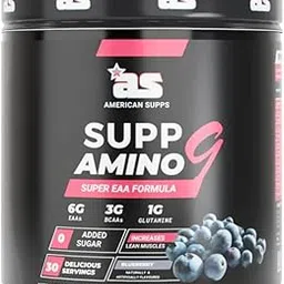 American Supps Supp Amino 9 EAA Formula, Blueberry Flavour, 300g, Sugar-Free-picture-36