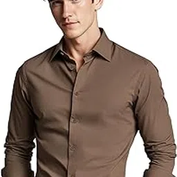 beyoung Coffee Brown - Plain Cotton Shirts-picture-44