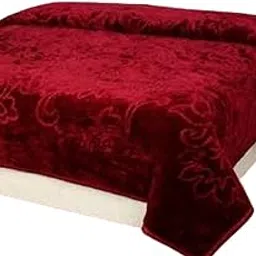 CHANGERS Embossed Blankets,Quilt,duvets,dohar,Quilt,duvets,dohar Solid Colour Ultra Soft Floral Double Bed Heavy Mink Winter Blanket-picture-30
