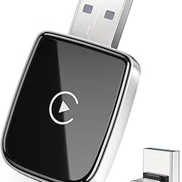 Mini Wireless CarPlay Adapter for Apple iPhone, Convert Wired CarPlay to Wireless, Stable Control & No Delay Latency with USB-A to USB-C Adapter, Black+Silver-image-61