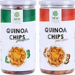 New Tree Healthy Snack Combo || Quinoa Chips Jalapeno 225Gm || Quinoa Chips Peri Peri 225Gm || Combo Of Pack 2 || Combined Weight: 450Gm || Gluten Free Snacks - Peri Peri, Jalapeno-image-4