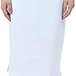 poppins ark Women's Cotton Long Underskirt for Dresses (Black/Beige/White) (White, Medium)-picture-23