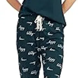 pastel clip Night Suit for Women Cotton Home-Holiday Printed T-Shirt & Pajama Set 3007-picture-53