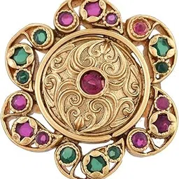 voylla Gold Opulence Lavanya Temple Ring|Women Statement Rings|Gold Rings For Women|Ethnic Rings|Gift For Her|Women Gifts|Gift For Valentine|Valentine Gifts|Raksha Bandhan Gifts|Gift For Sister-picture-44