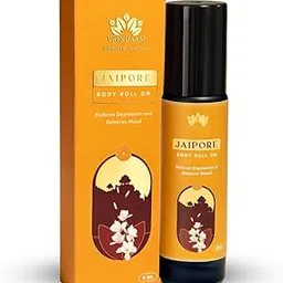 VRINDAAM Jaipore 100% Natural Ayurvedic Body Roll On with Lingering Scent for Daily Home Use, Office Wear & Romantic Evenings | Bergamot Essential Oils, Eucalyptus, Rosemary & Sandalwood Essential Oils | Long Lasting Natural Aromatic Body Roll On - 8 ML.-picture-53