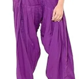 zaributi Purple Colour Semi Cotton Patiala Salwar-picture-14