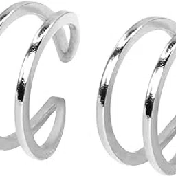 Handmade Double Band Design Ring Gift For Love and Style 925 Sterling Silver Women Toe Ring-image-44