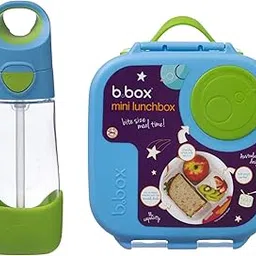 b.Box Leakproof Water Bottle with Medium Lunchbox – Kids School Lunch Kit- Blue-picture-22