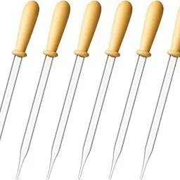 labcare export LABCARE 6-Inch Glass Dropper with Yellow Rubber Bulb - Pack of 6 | 3ml Precision Pipette for Laboratory, Essential Oils, DIY, Liquid Transfer & Chemical Handling | Leak-Proof & Reusable Design image 1