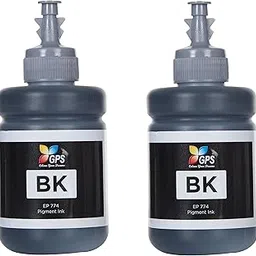 GPS Colour Your Dreams 774/7741 / T7741 Pigment Black Ink Refill Bottle Compatible for M100 / M105 / M200 / M205 / L605 / L655 / L1455 Printer -140ml Bottle (2pcs - 140ML)-picture-44