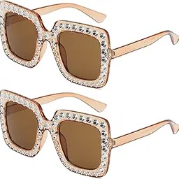 store 2508 Retro Blingy Rhinestone Sunglasses Bling Oversized Glitter Eyeglasses for Party Disco Theme-picture-34