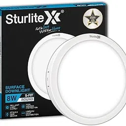 Sturlite S-FIT 8W Round LED Surface Light| 6500k Cool White Color Temperature| 640 Lumens with CRI Tech for Accurate Color Representation - (Pack of 1)-image-10