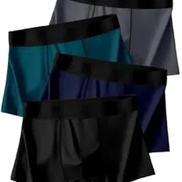 avidura Anti Bacterial Micromodal Solid Underwear for Men Combo Airsoft Trunk Breathable Inner for Men Sweatproof Underwear Imported Nylon Fabric Multi Pack of 4-picture-11