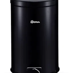 Mofna Stainless Steel Pedal Dustbin/Pedal Garbage Bin with Plastic Bucket Round Shape use for Home, Office, Kitchen, Bathroom (7X10 Inch, 5 Liter, Black)-picture-19