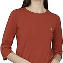 allen solly Women's 100% Cotton Regular Fit T-Shirt-picture-46