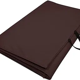 Olivio Premium 10MM PVC Leather Yoga Mat | Extra Thick for Exercise, Fitness & Meditation With Carrying Strap for Men & Women - Brown (Professional)-picture-26