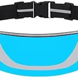 Veecel Running Waist Bag Pack for Women Slim Travel Handy Hiking Zip Pouch Document Money Phone Belt Sport Waist Bag for Men and Women and Adult (Blue, Neoprene)-image-99