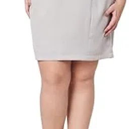 brinns Plus Size Formal Grey Above Knee Skirts-picture-56
