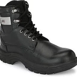 KAVACHA Pure Leather Steel Toe Safety Shoe S19 PVC Sole (is :15298-2016 Part-2) Size 9 with Memory Foam-picture-10
