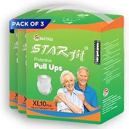 MSI Matrix Starfit | Adult Pant Diapers | Anti bacterial and leak guard protection | XL | Pack of 3 | 30 Pieces-picture-31
