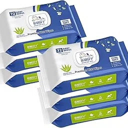 Babify Premium Baby Wipes with Flip-Top Lid | Aloe Vera & Paraben-Free | Pack of 6 (432 Wipes, 72 Wipes per Pack)-picture-20