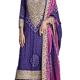 miss ethnik Women's Yellow Color Chinon Embroidered Kurta Palazzo Set With Embroidered Dupatta (ME-1186-Yellow)-picture-33