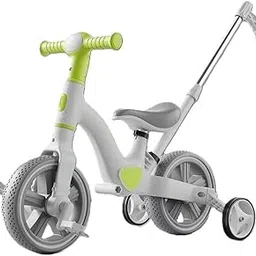 Moppets Kids Convrtible Tricycle with Parental Push Handle/One Click Change to Bicycle and Balance Bike (Lime)-picture-30
