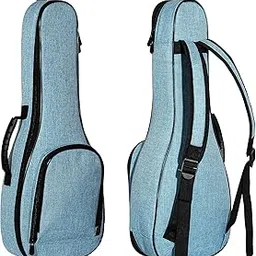 Glow Wings ukulele case Backpack 0.5 Inch Thick Padding ABS Handles uke case 26/27 inch Tenor ukulele gig bag with picks Grey-image-52
