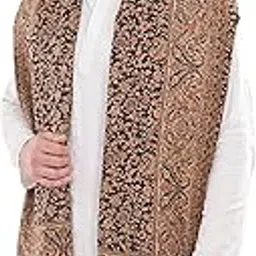 Men’s Kashmiri Wool Shawl – Multicolor Jamawar Floral Design with Tassels | Luxury Ethnic & Wedding Stole & Shawl for Winter-image-80