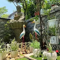 The Decorshed Resin Crane Set Of 2 For Action Home Decor,Garden Decor,Room Decor(Crane Pack Of 1,White Crane)-picture-28