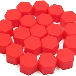 uxcell 20pcs 19mm Rubber Car Wheel Tire Nut Screw Lug Dust Cover Caps Hub Protector Red-image-44