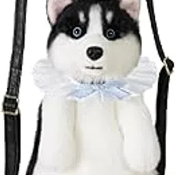 Cute Puppy Shaped Backpack Soft Puppy Doll Bag for Pet Lovers Children Teens Blue Scraf|Clothing, Shoes & Accessories-image-21