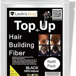 Hair Building Fiber, Hair concealer Refill Pack Use For Caboki, Toppik, Looks 21 etc. Black (100 Gram)-image-59