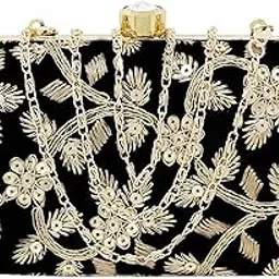 ailtino Women's Box Clutch Purse Bag with sling chain-picture-46