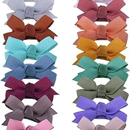 Boutique Baby Hair Clips Toddler Tiny Hair Bow Snap Clips Infant Baby Girls Kids Hairbow 16 Colors-picture-15