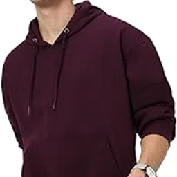 urbano fashion Men's Cotton Solid Oversized Hooded Neck Sweatshirt-picture-33