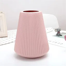 SATYAM KRAFT 1 Pcs Vase for Home Decor, Living Room, Office, Bedroom, Centre Table, Balcony,Ceramic Look Unbreakable Showpiece Flower Pot for Decorations (Pink) (Only vase, No Flower) Size-20 cm-image-95