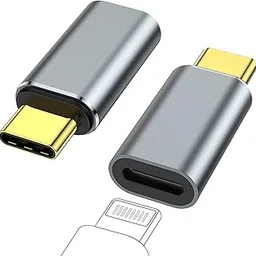 iPhone 15 PD Adapter Charger,MFi Certified USB C Male to Lightning Female Connector Type-C to 8 Pin PD Fast Charging Converter Data Sync for iPhone 15 15 Pro Max 15 Plus iPad Galaxy Pixel 1 PC, Grey-picture-32