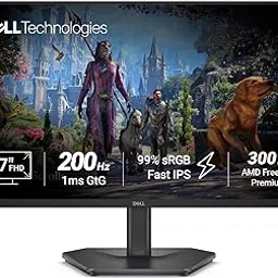 Dell SE2725HG 27" FHD IPS Gaming Monitor, 200Hz Refresh, 3side narrow bezels, 1ms GtG, AMD FreeSync Premium, HDR 10, 300nits, 1000:1 Contrast, 99% Srgb, Tilt, 2*HDMI 2.1 TDMS(supports HDMI VRR),DP 1.4-picture-10