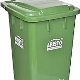 ARISTO Plastic Step-On Wheel Pedal Garbage Waste Dustbin 65 LTR (Green)-image-15