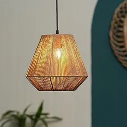 Ikari Homes Raffia Pendant Light I Rattan Pendant Lamp I Best use for Outdoor, Restaurants & Indoor I Home Decor Lamps I Beize Color Ceiling Light Boho Lamp I Warm Glow I Big Size 9 x 10 in-picture-32