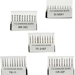 ATORSE 2x50Pieces 5-Types Dental Burs FG Diamond Burs Set for High Speed Handpiece-picture-22