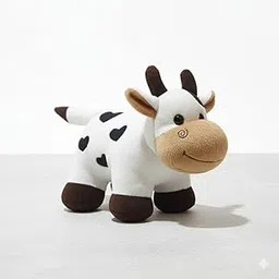 The Plush Stories Cuddly Cow Plushie, Soft Baby-Safe Stuffed Animal, 28-30 cm, White and Brown, Ages 3+, Machine Washable, Non - Toxic Material, Soft Toy, Cow-image-27