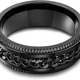 bellina Stylish And Trendy Spinner Rotatable Finger Ring For Boys And Men-picture-36