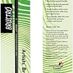 BRUSTRO Artists Greengold Acrylic Brush Filbert Series 1800 - Size - 4 | Ideal for Oil, Acrylic Painting on Paper, Canvas, Fine Art Students and Professional.-image-77