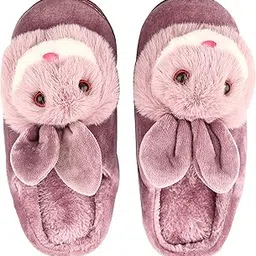 Women's Rabbit Design Home Indoor Fur Slipper/Slides-image-4
