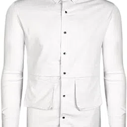 french crown Off White Pinstriped Royal Oxford Designer Overshirt/Shacket-picture-31